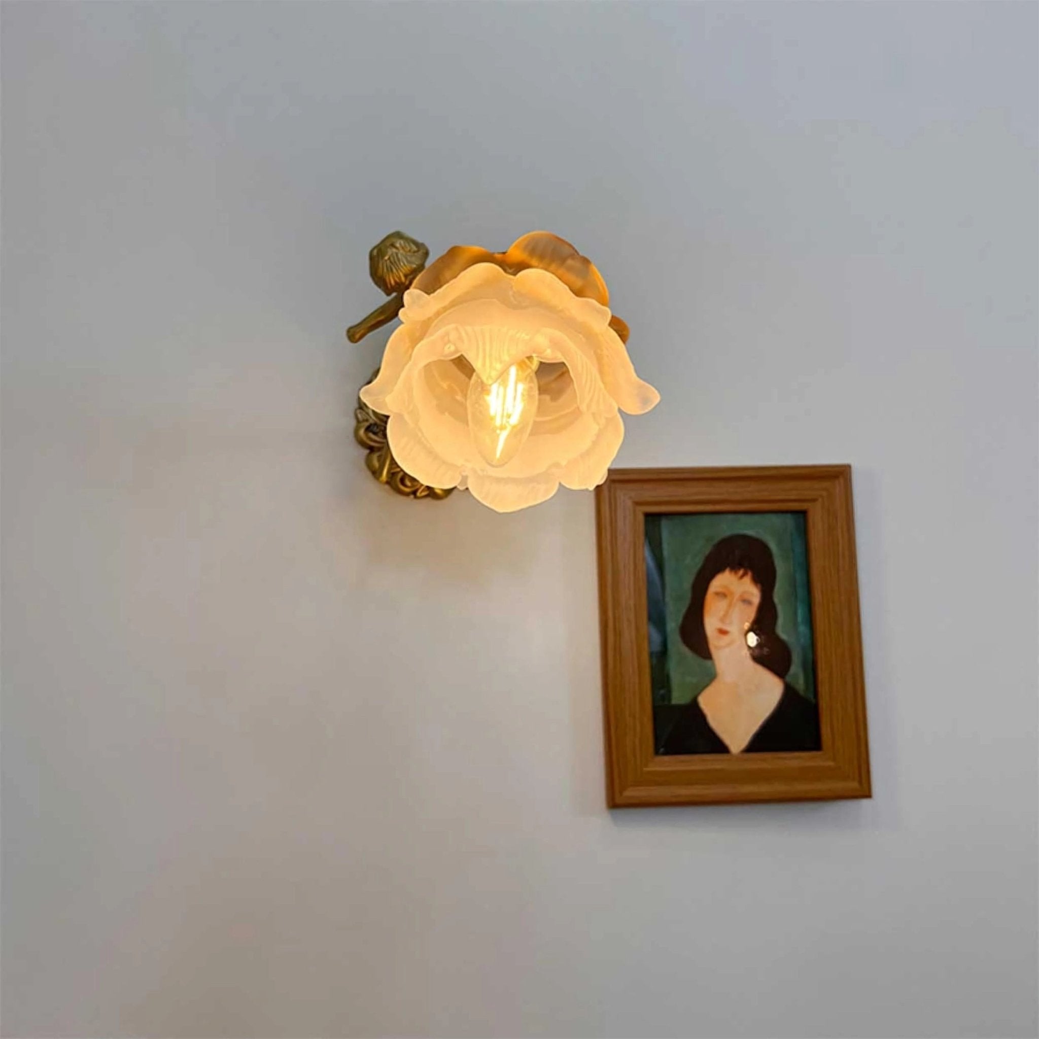 Aged Applique Murale en Verre Ange Volant