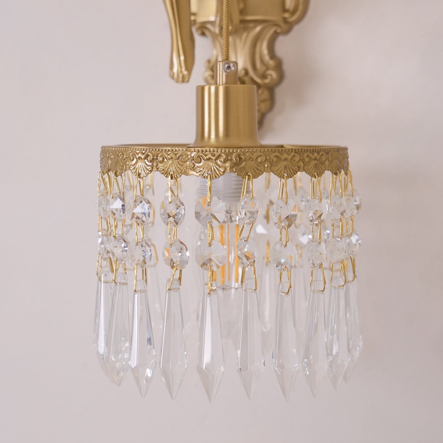 Aged Applique Murale en Verre Ange Volant
