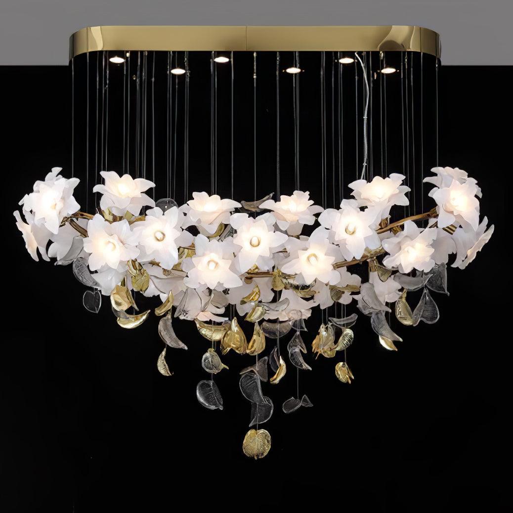 Araeos Lustre en Laiton Fleurs Volantes et Papillons