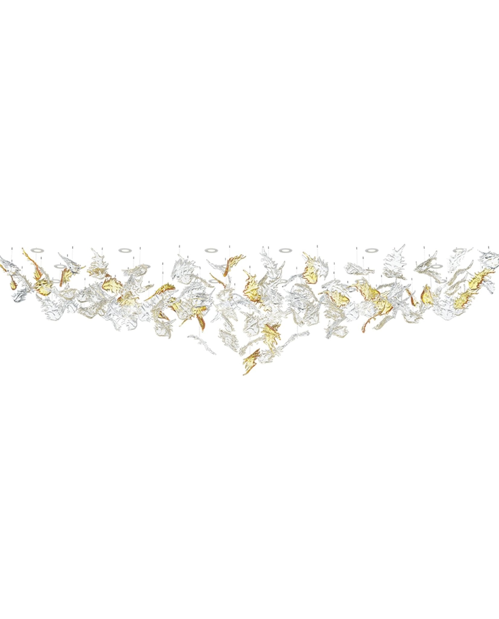 Cosolion Lustre en Verre Clair Ambre en Forme d'Oiseau