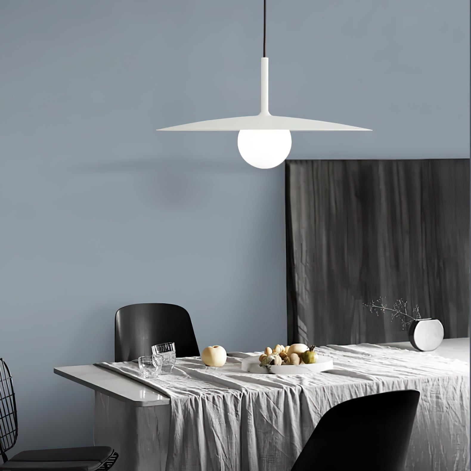 Lustra Suspension Lampe Abat-jour Plat pour Salon