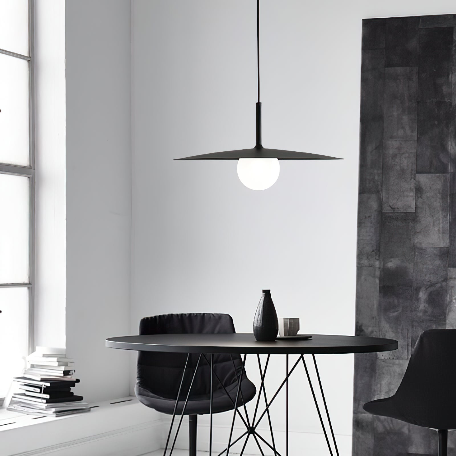 Lustra Suspension Lampe Abat-jour Plat pour Salon
