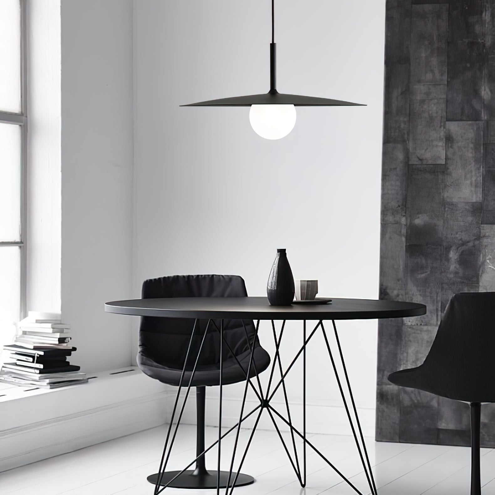 Lustra Suspension Lampe Abat-jour Plat pour Salon