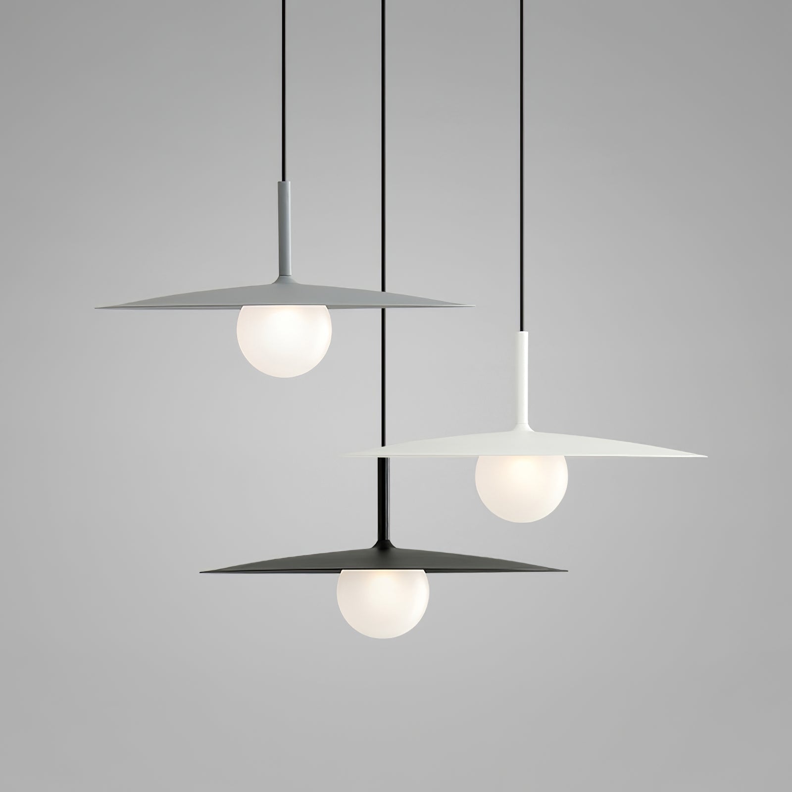 Lustra Suspension Lampe Abat-jour Plat pour Salon