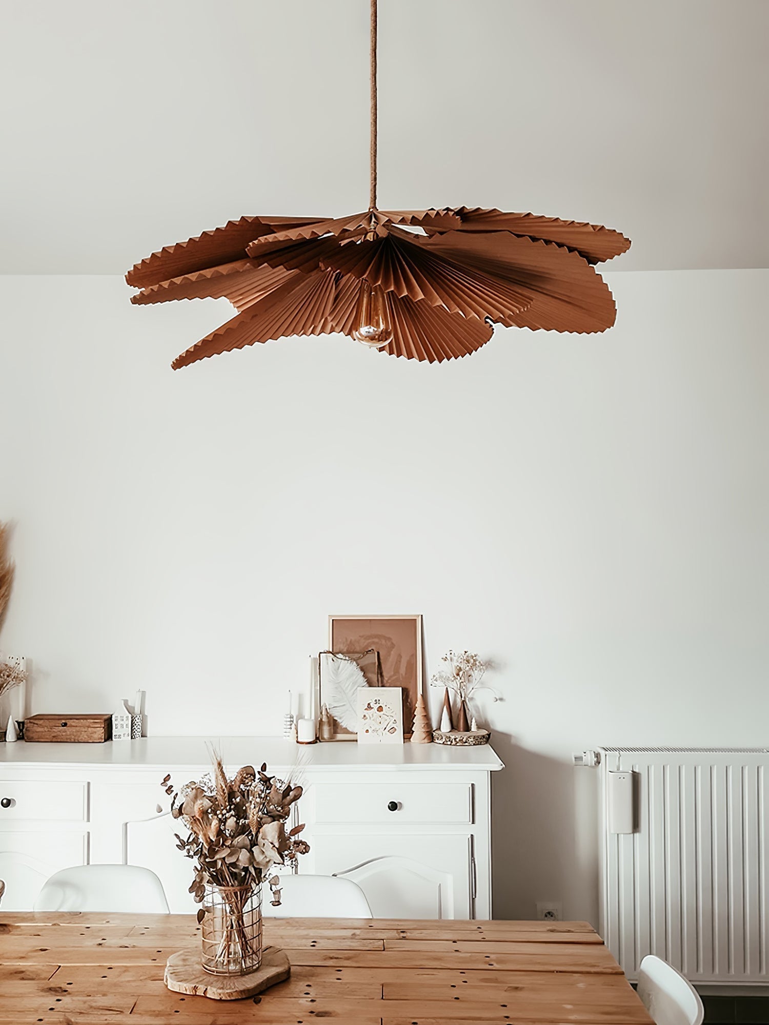 Lustra Suspension Lampe Feuille de Lotus en Papier Pliée Florale