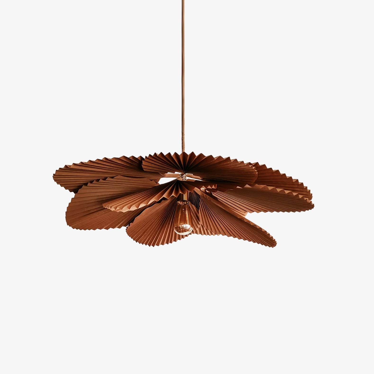 Lustra Suspension Lampe Feuille de Lotus en Papier Pliée Florale