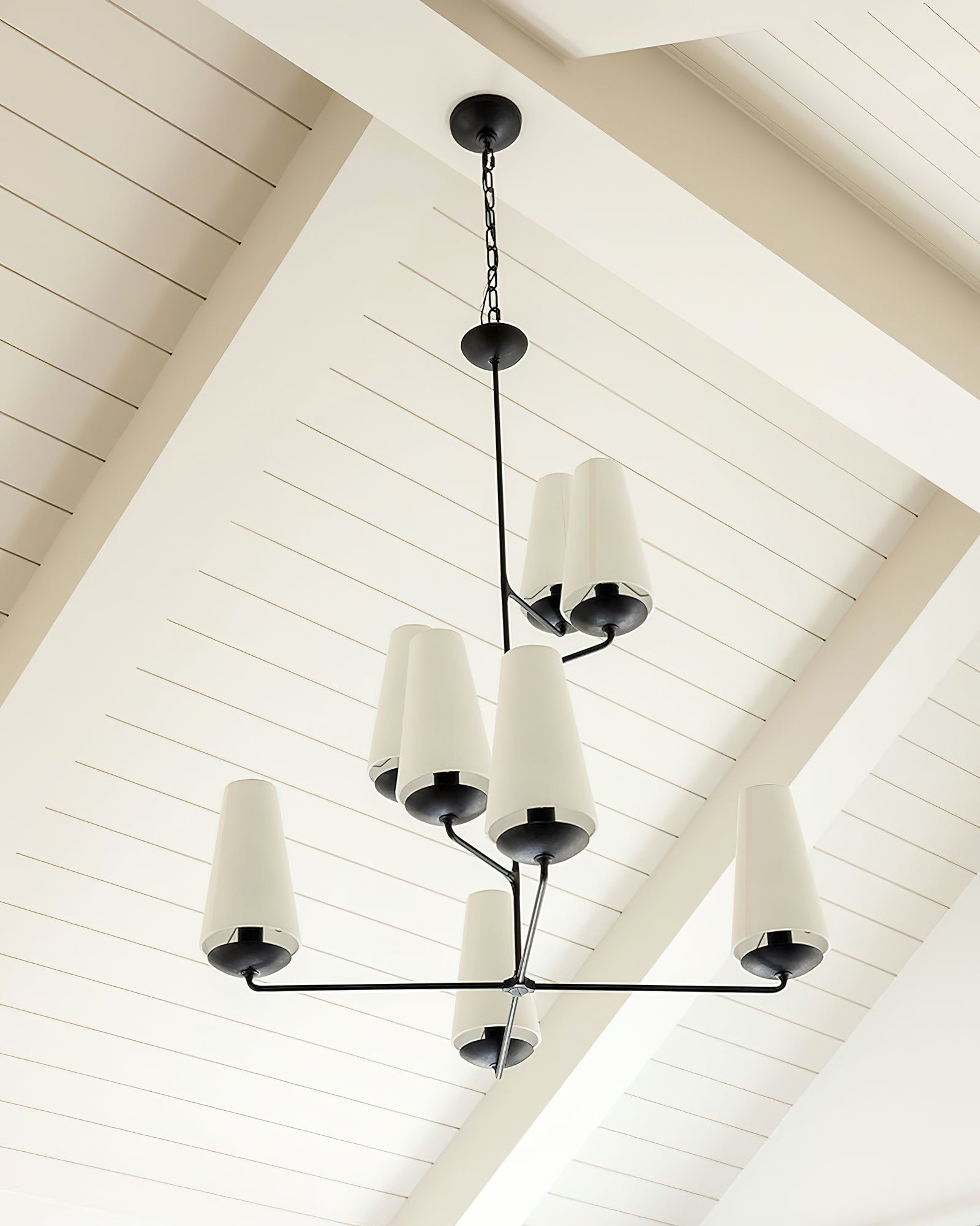 Lustra Lustre Vertical en Cuivre et Lin