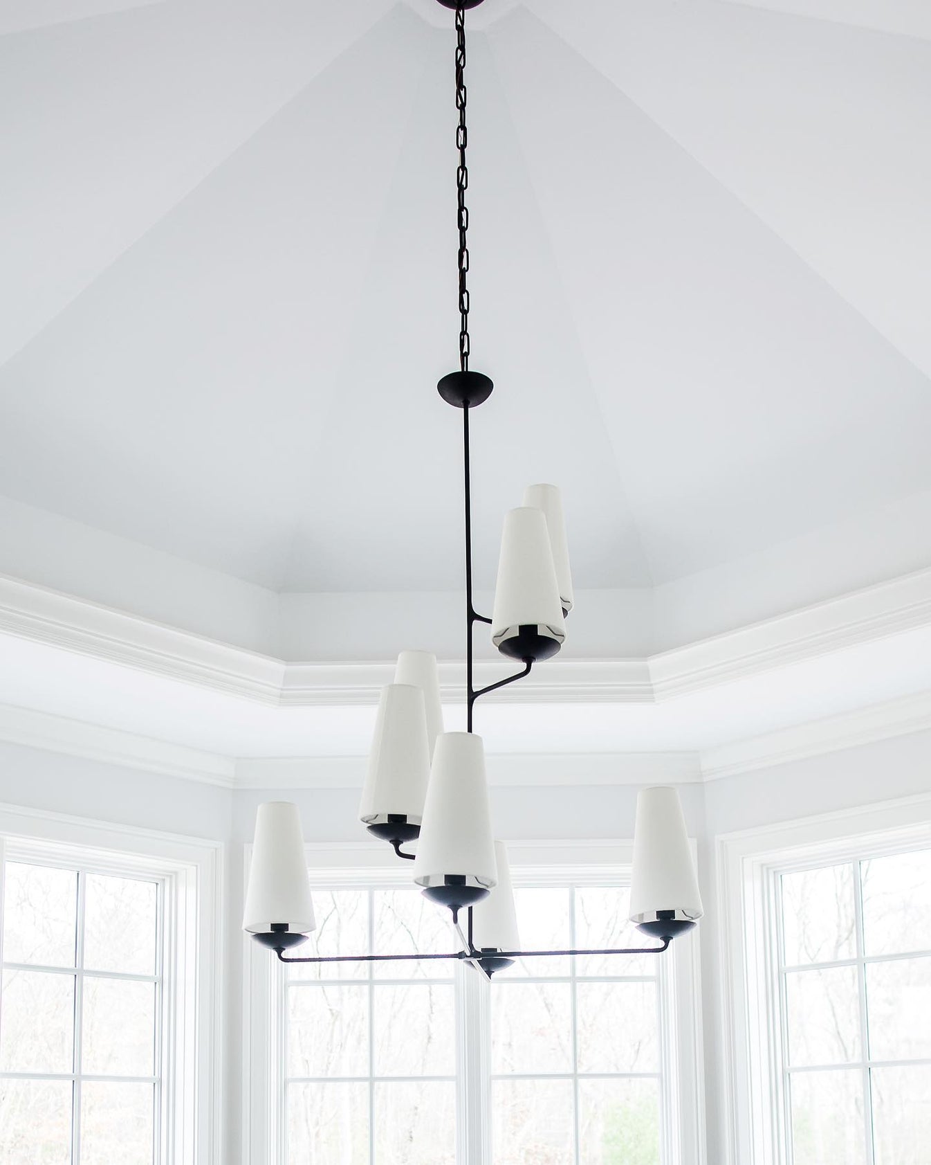 Lustra Lustre Vertical en Cuivre et Lin
