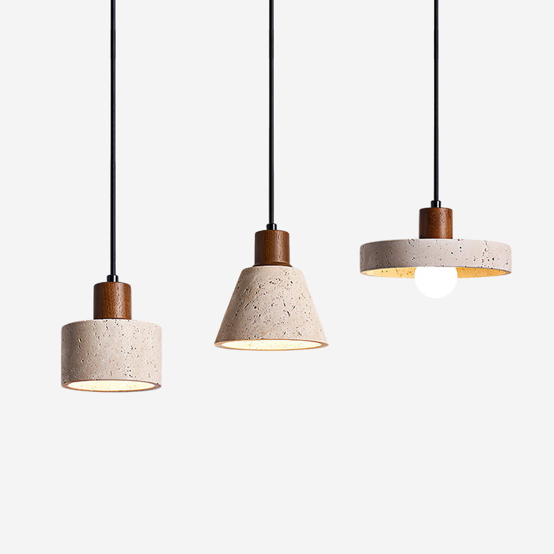 Ritta Suspension Travertin Moderne En Groupe