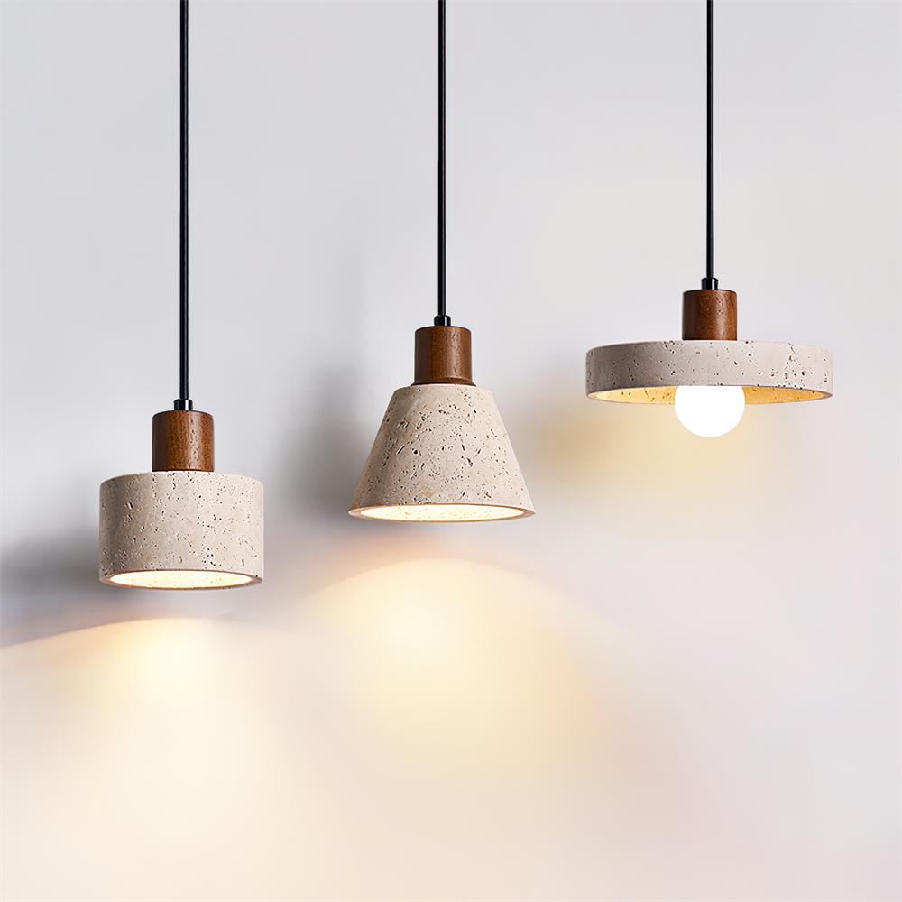 Ritta Suspension Travertin Moderne En Groupe