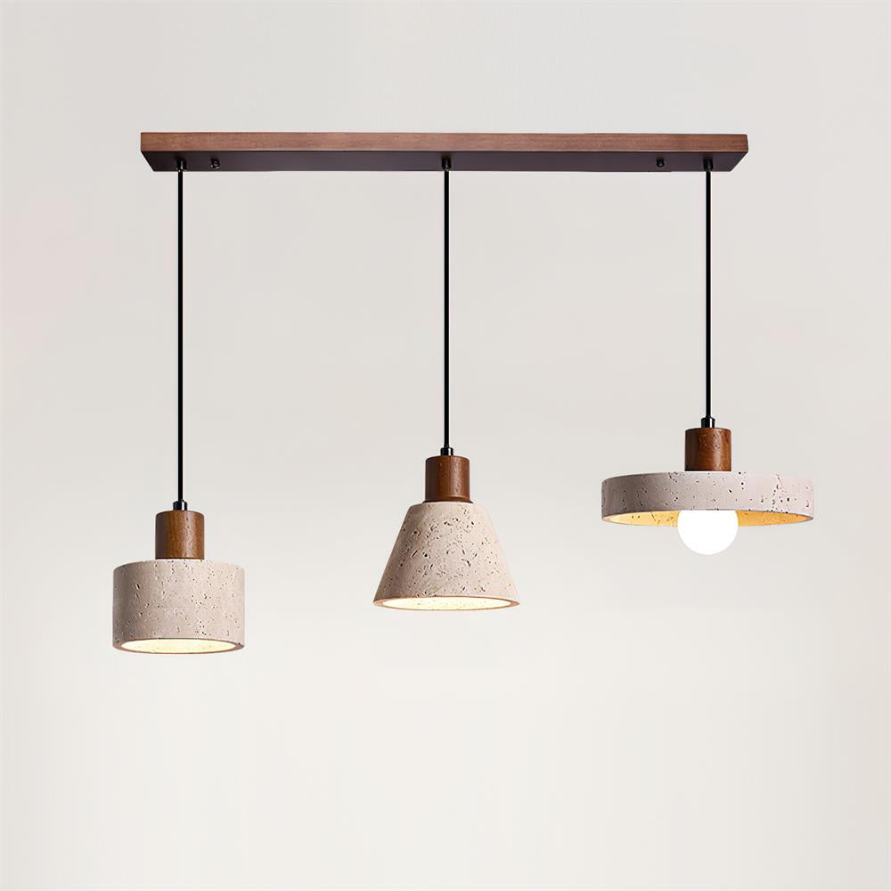 Ritta Suspension Travertin Moderne En Groupe