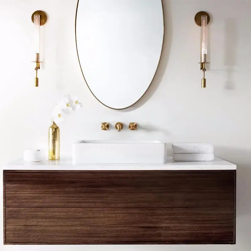 Lustra Applique Murale Laiton Minimaliste Verre Cannelé