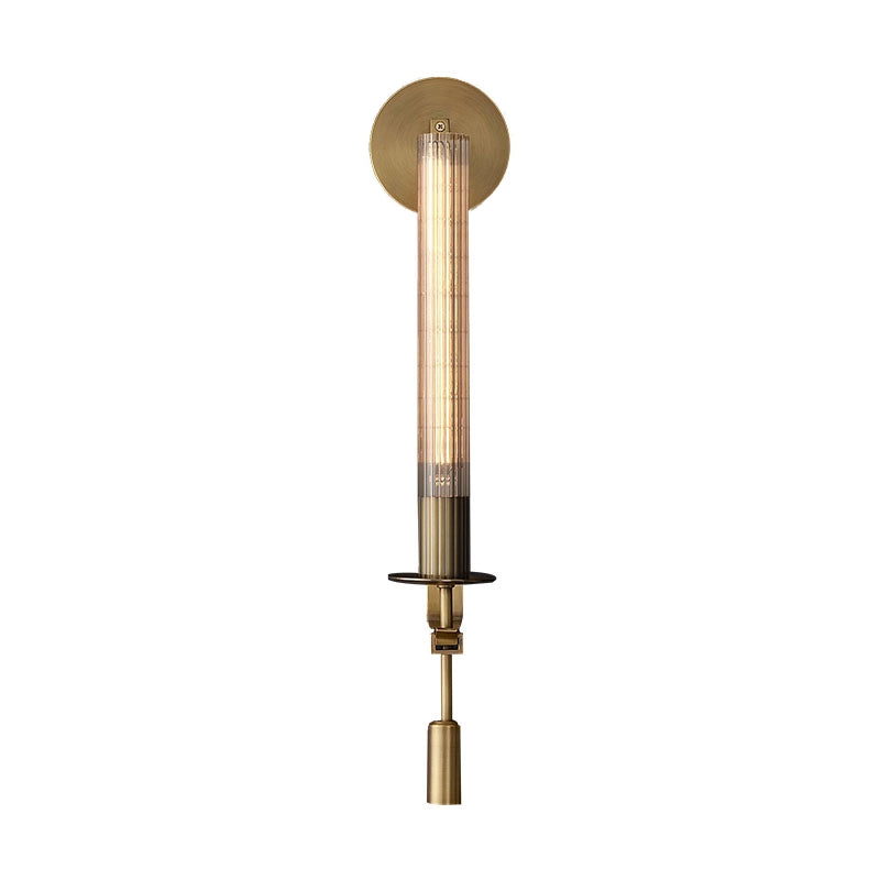 Lustra Applique Murale Laiton Minimaliste Verre Cannelé