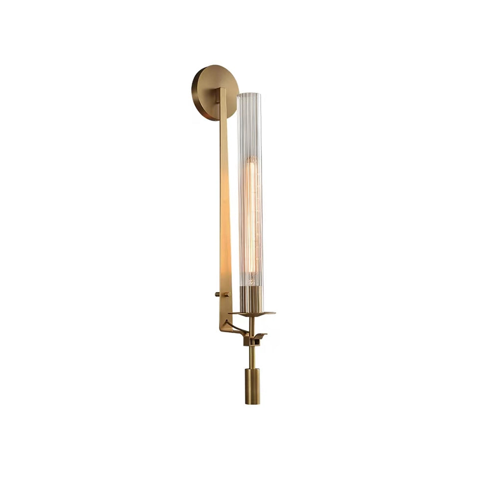 Lustra Applique Murale Laiton Minimaliste Verre Cannelé