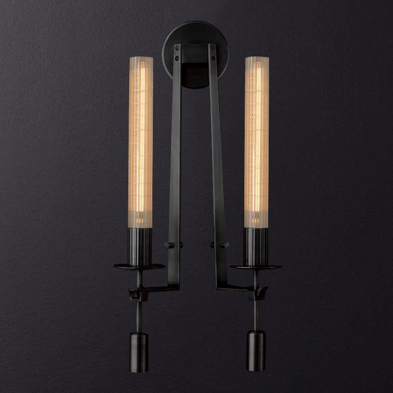 Lustra Applique Murale Laiton Minimaliste Verre Cannelé