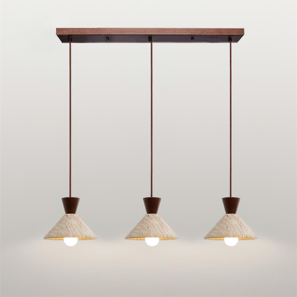 Ritta Suspension Travertin Forme Chapeau