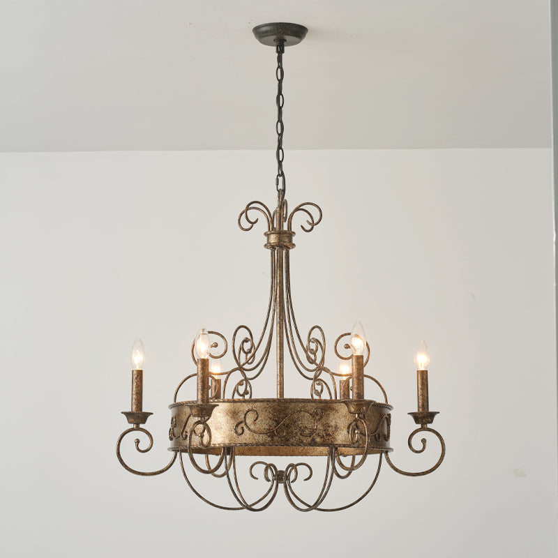 Itheira Lustre Métal Vintage Industriel Rouille Lustres