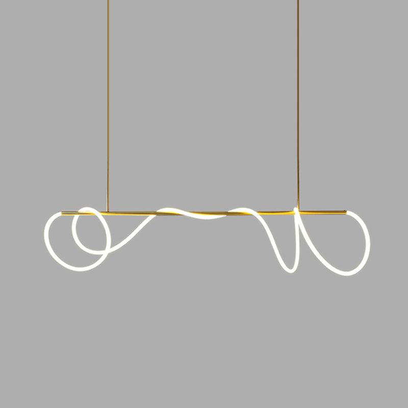Lustra Lustre Flexible Silicone Courbe Moderne Élégant