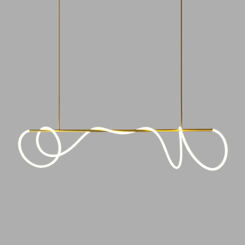 Lustra Lustre Flexible Silicone Courbe Moderne Élégant