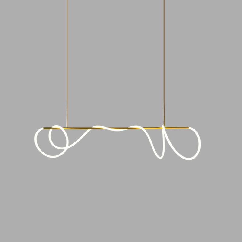 Lustra Lustre Flexible Silicone Courbe Moderne Élégant