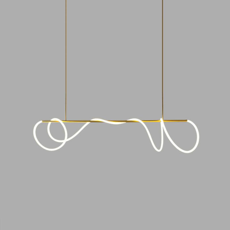 Lustra Lustre Flexible Silicone Courbe Moderne Élégant
