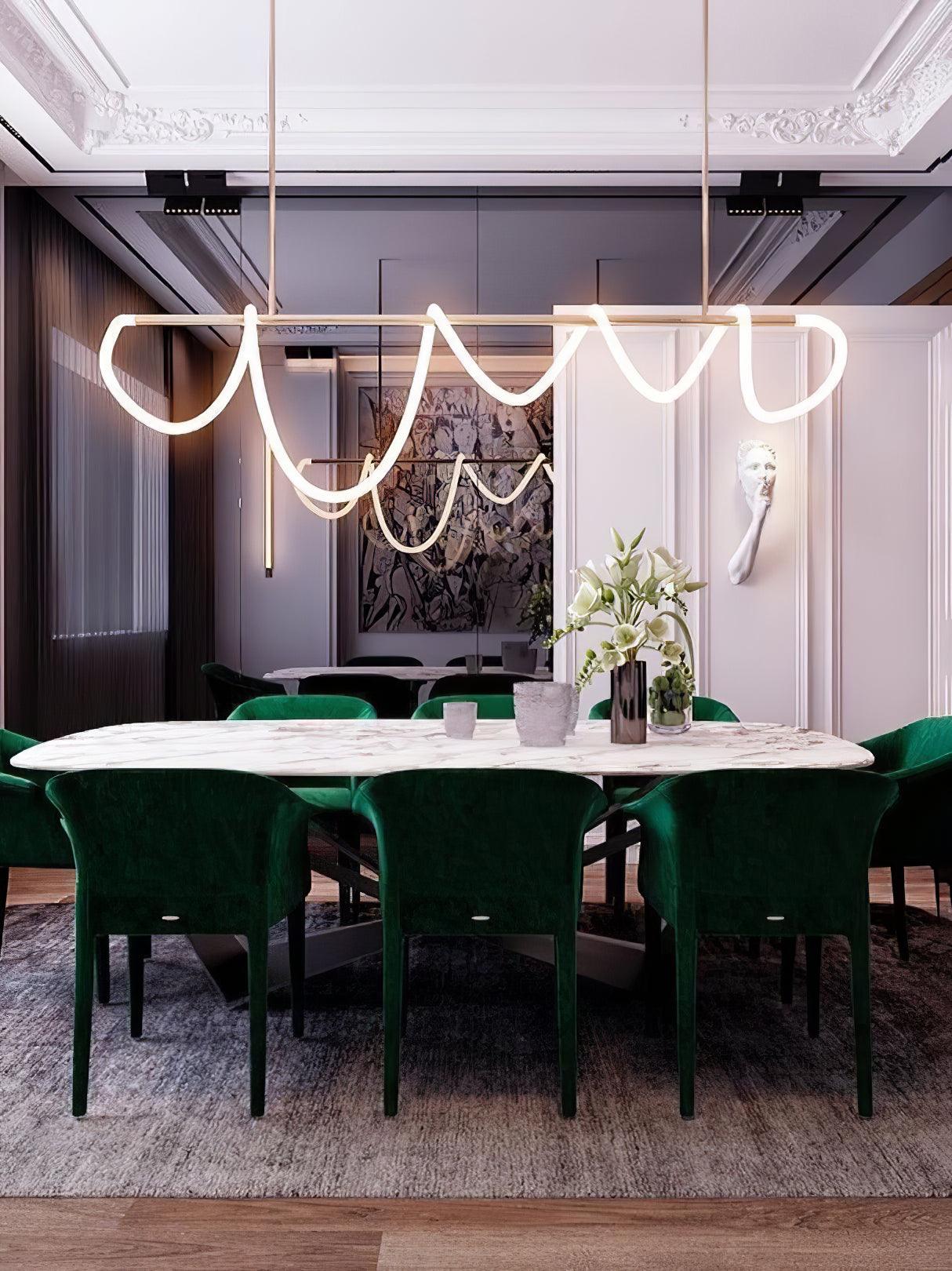 Lustra Lustre Flexible Silicone Courbe Moderne Élégant