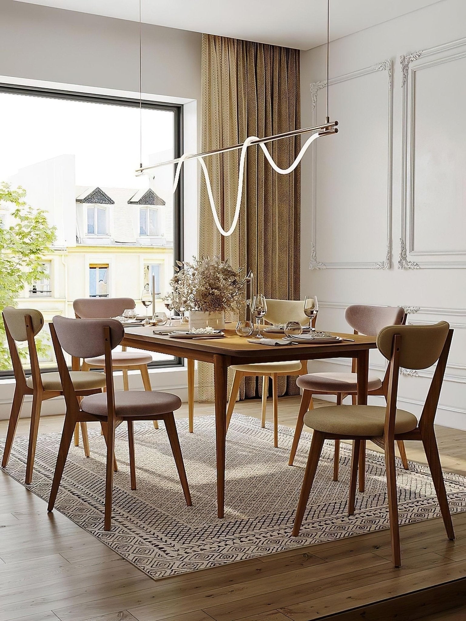 Lustra Lustre Flexible Silicone Courbe Moderne Élégant