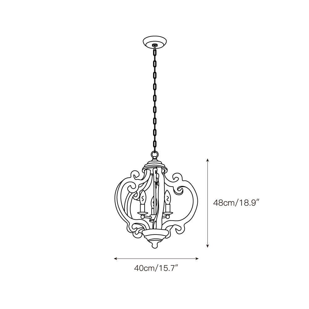 Myviniel Suspension Bois Métal Vintage Industrielle Salon