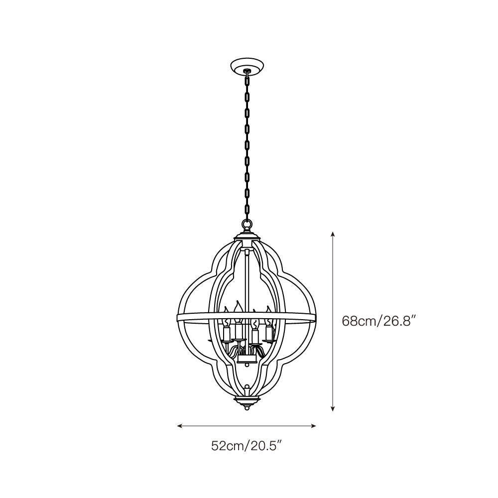 Cilorora Suspension Vintage Industrielle Bois Métal