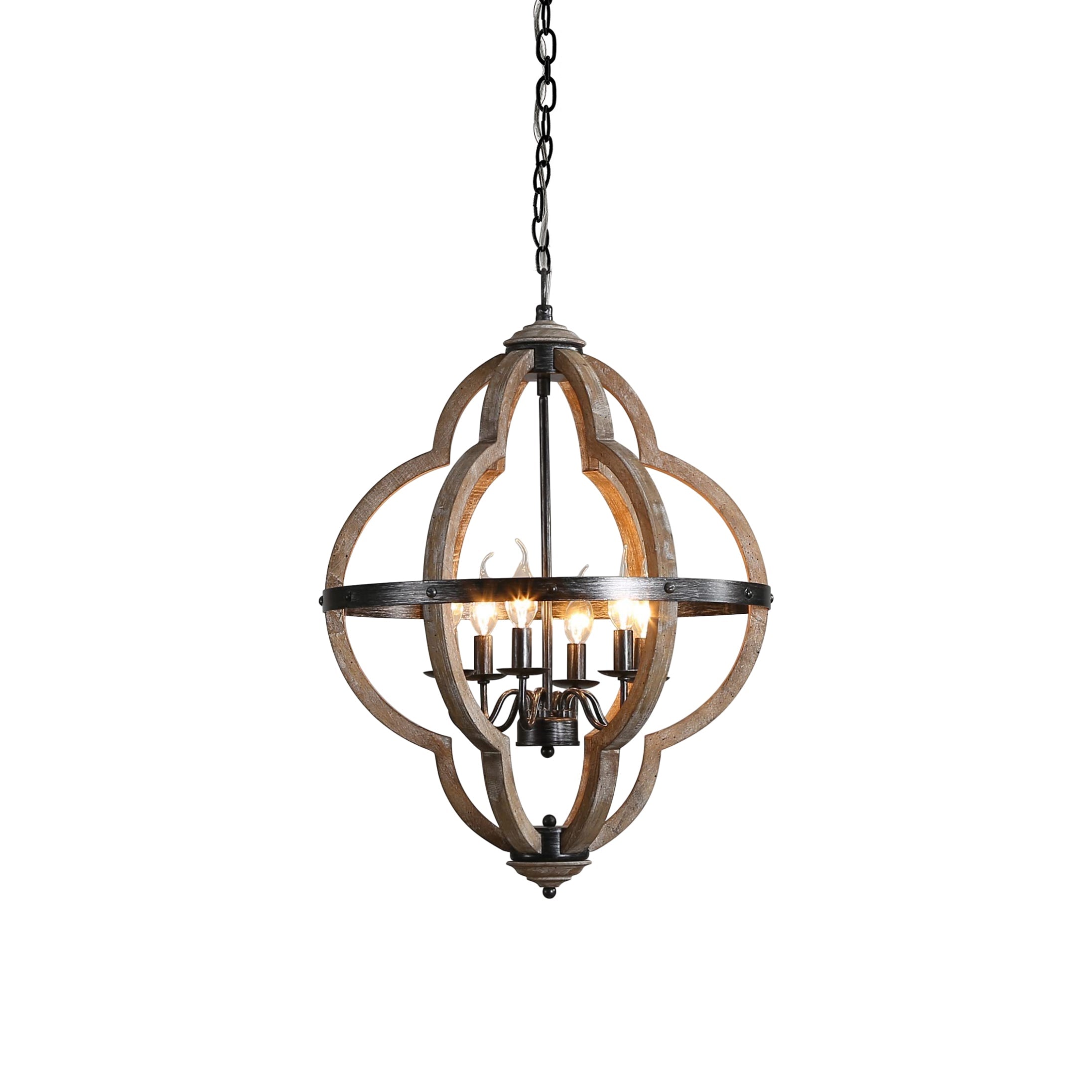 Cilorora Suspension Vintage Industrielle Bois Métal