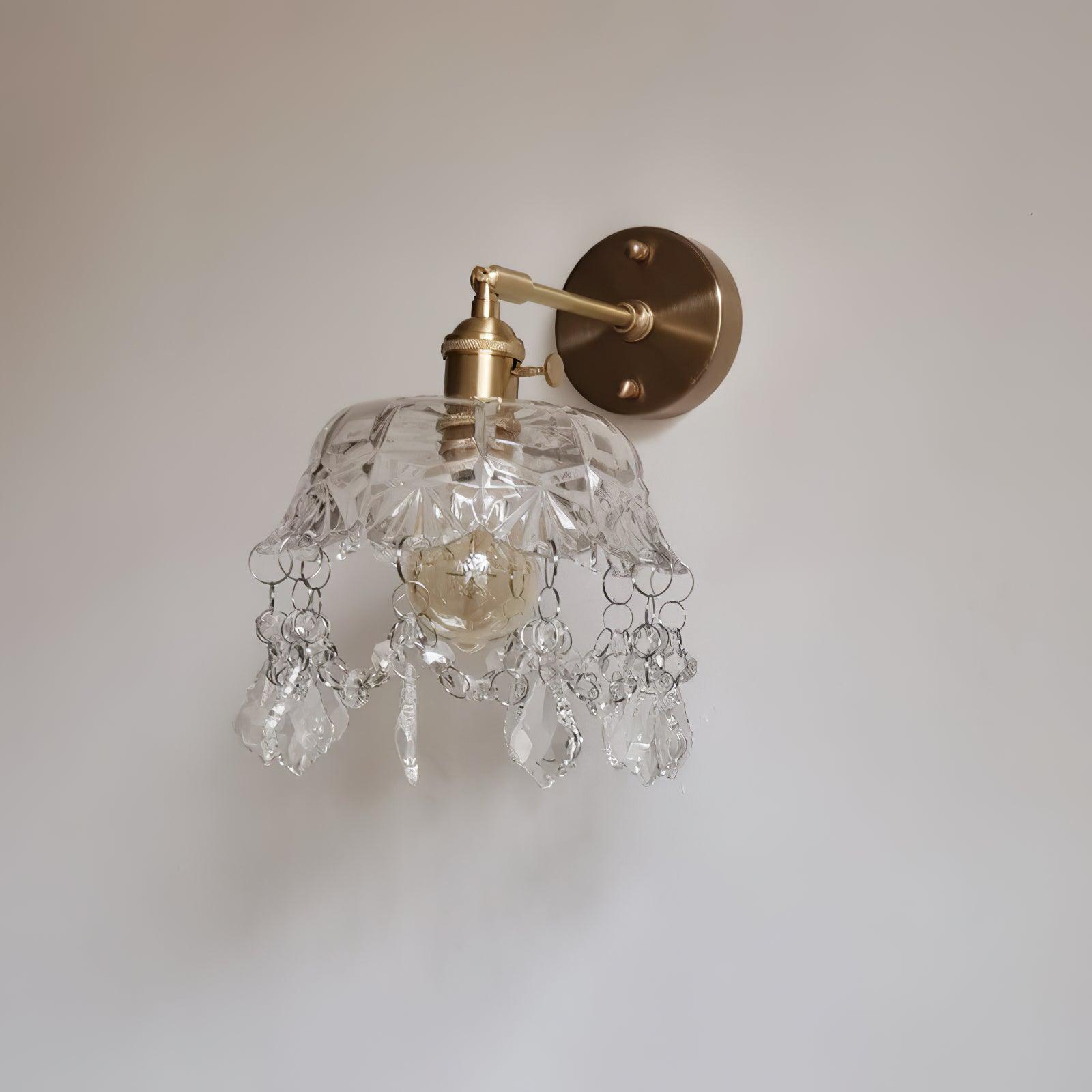 Stem Applique Murale en Cristal avec Franges de Luxe