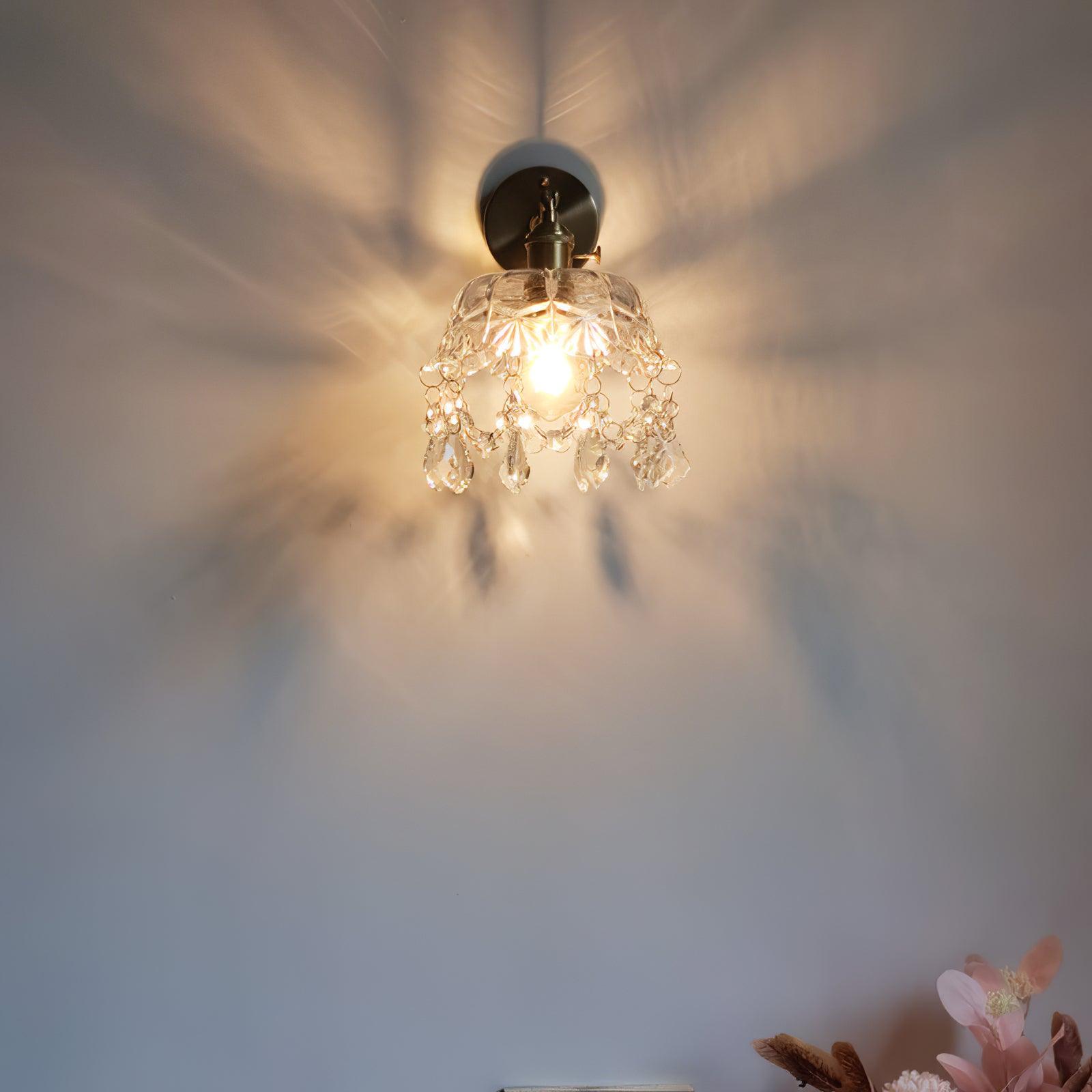 Stem Applique Murale en Cristal avec Franges de Luxe