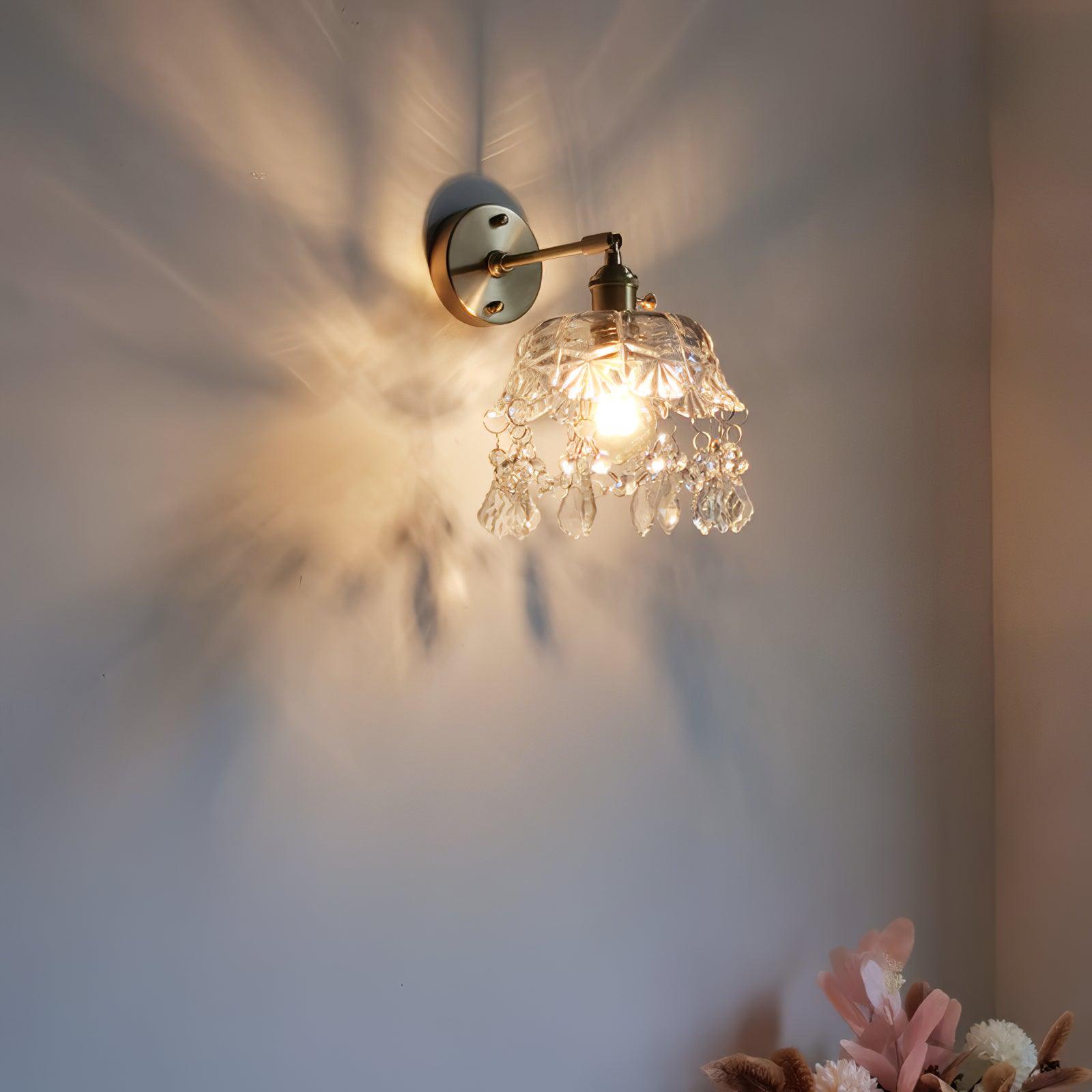 Stem Applique Murale en Cristal avec Franges de Luxe