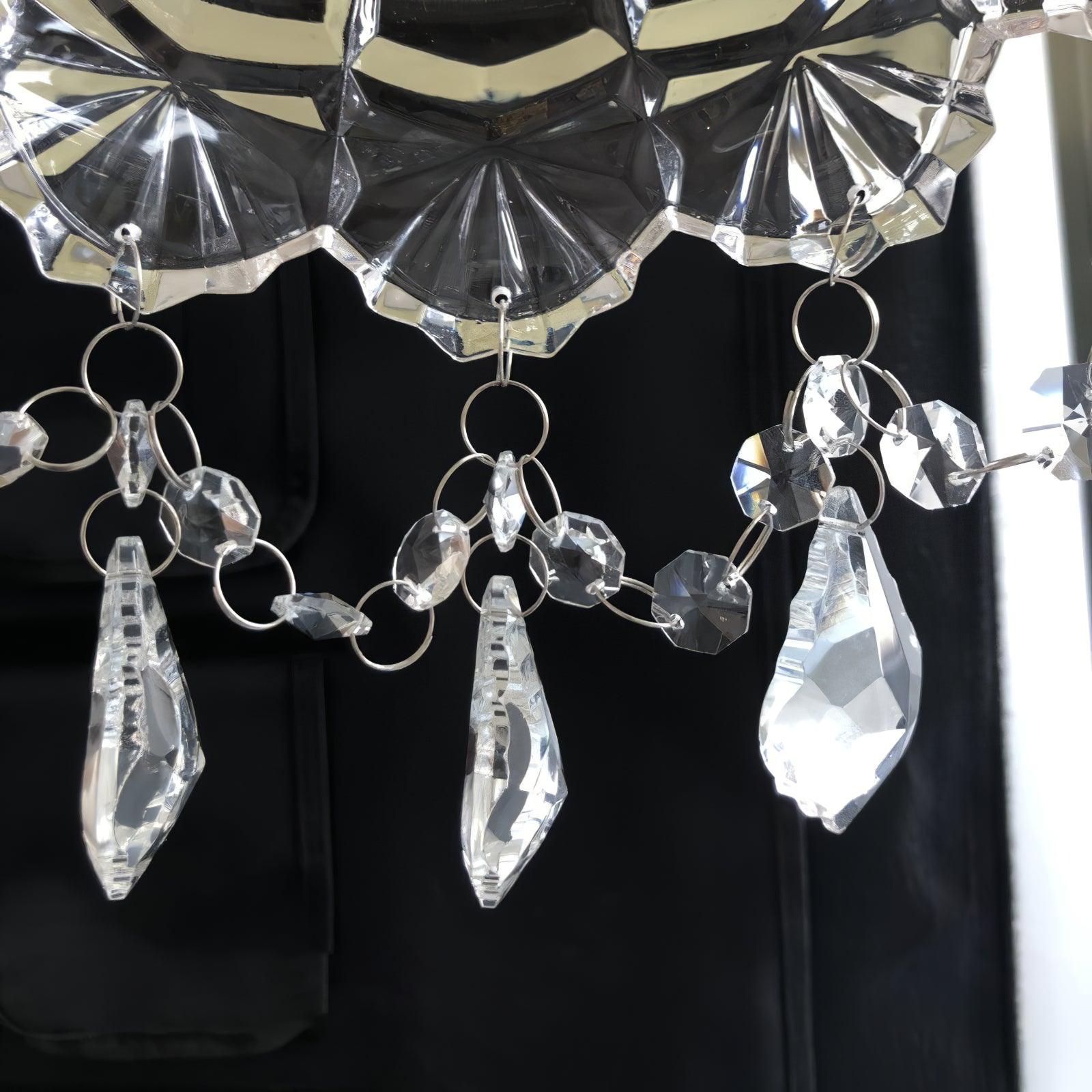 Stem Applique Murale en Cristal avec Franges de Luxe