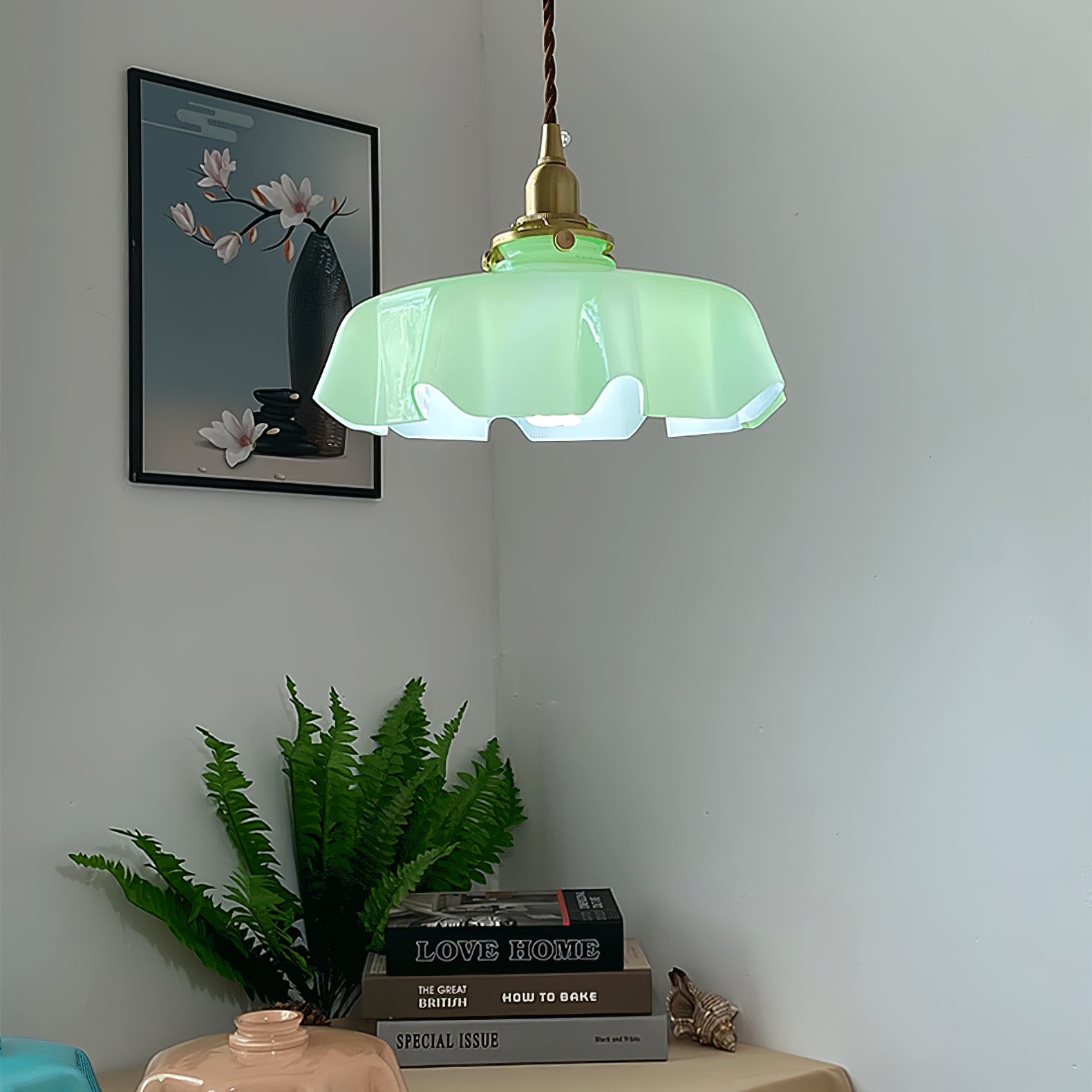 Civen Suspension Fleur  Verre