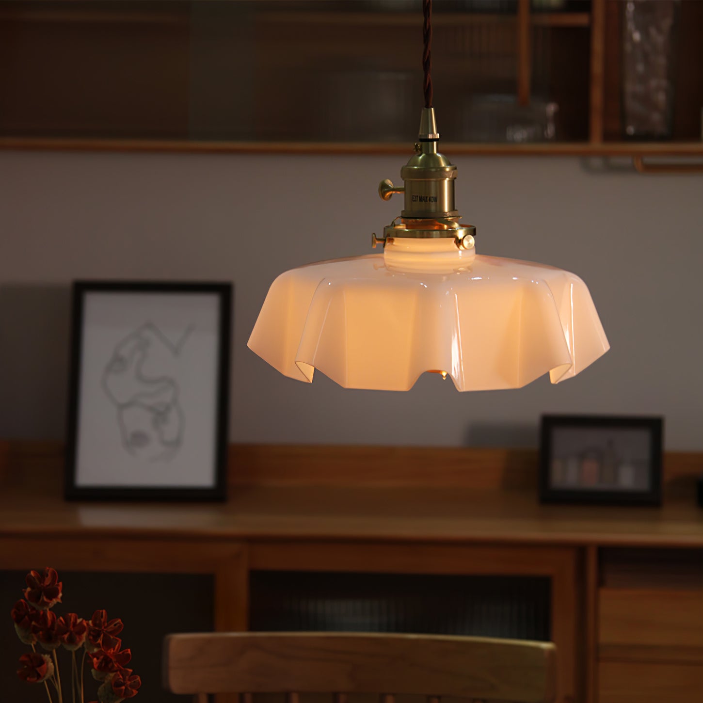 Civen Suspension Fleur  Verre