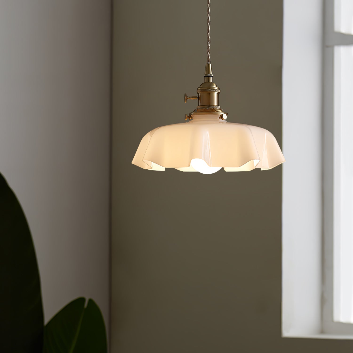 Civen Suspension Fleur  Verre