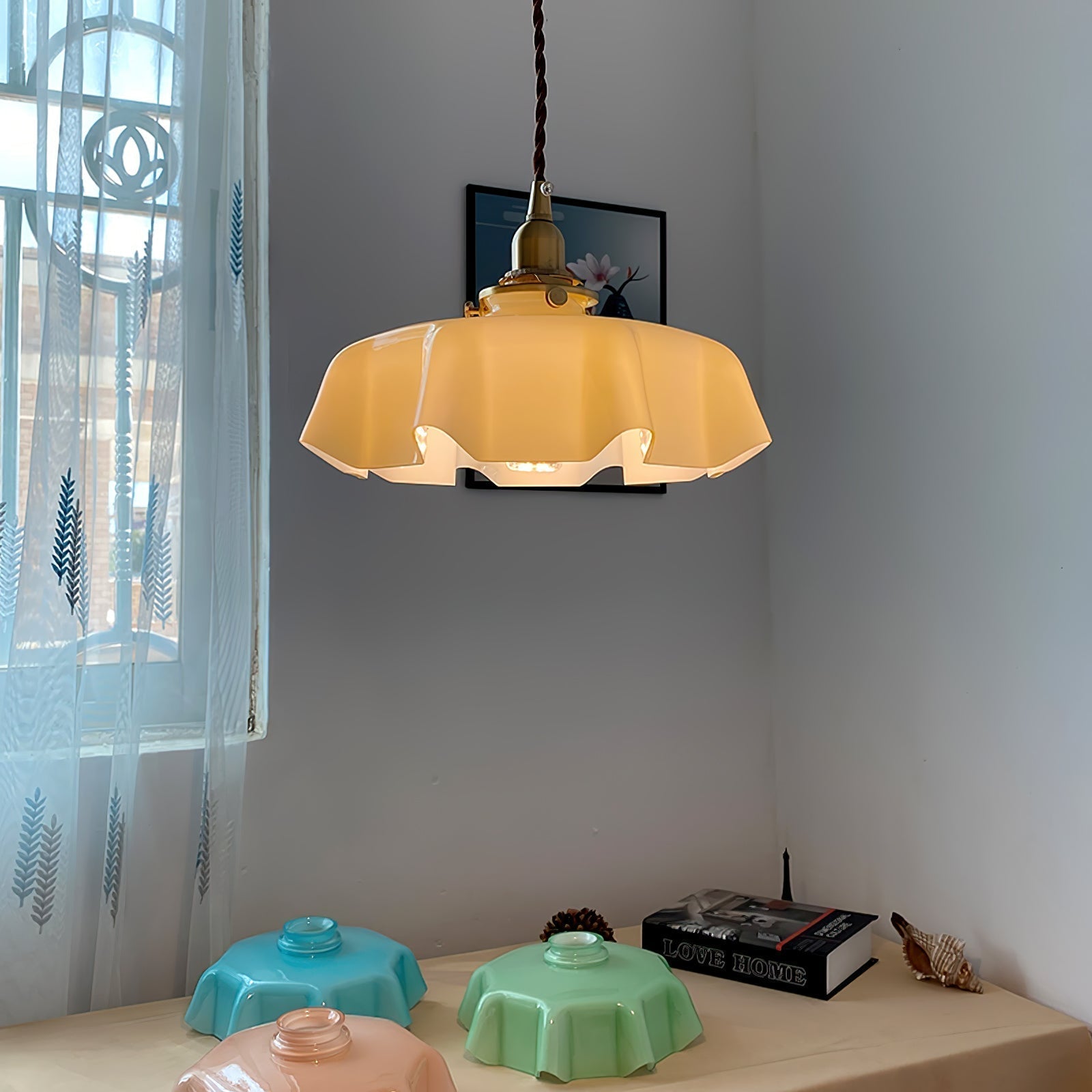 Lustra Suspension Fleur Française pour Salle à Manger