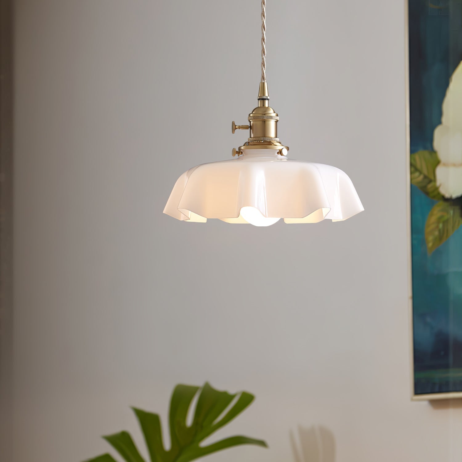 Civen Suspension Fleur  Verre