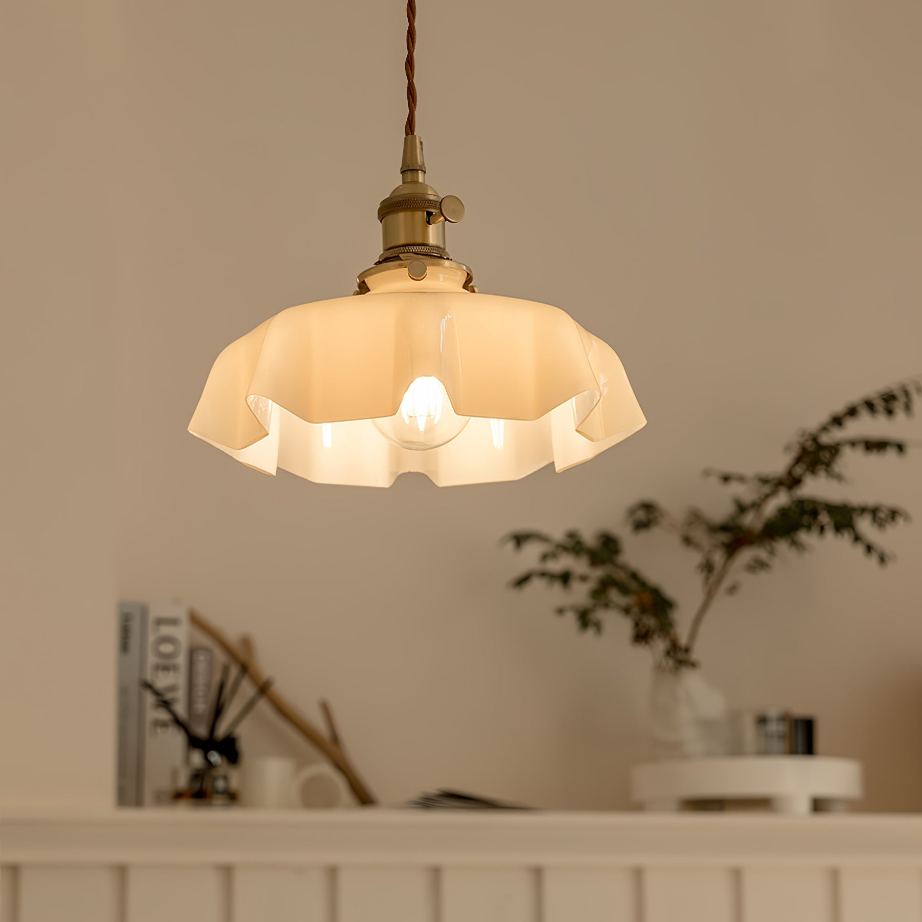 Civen Suspension Fleur  Verre