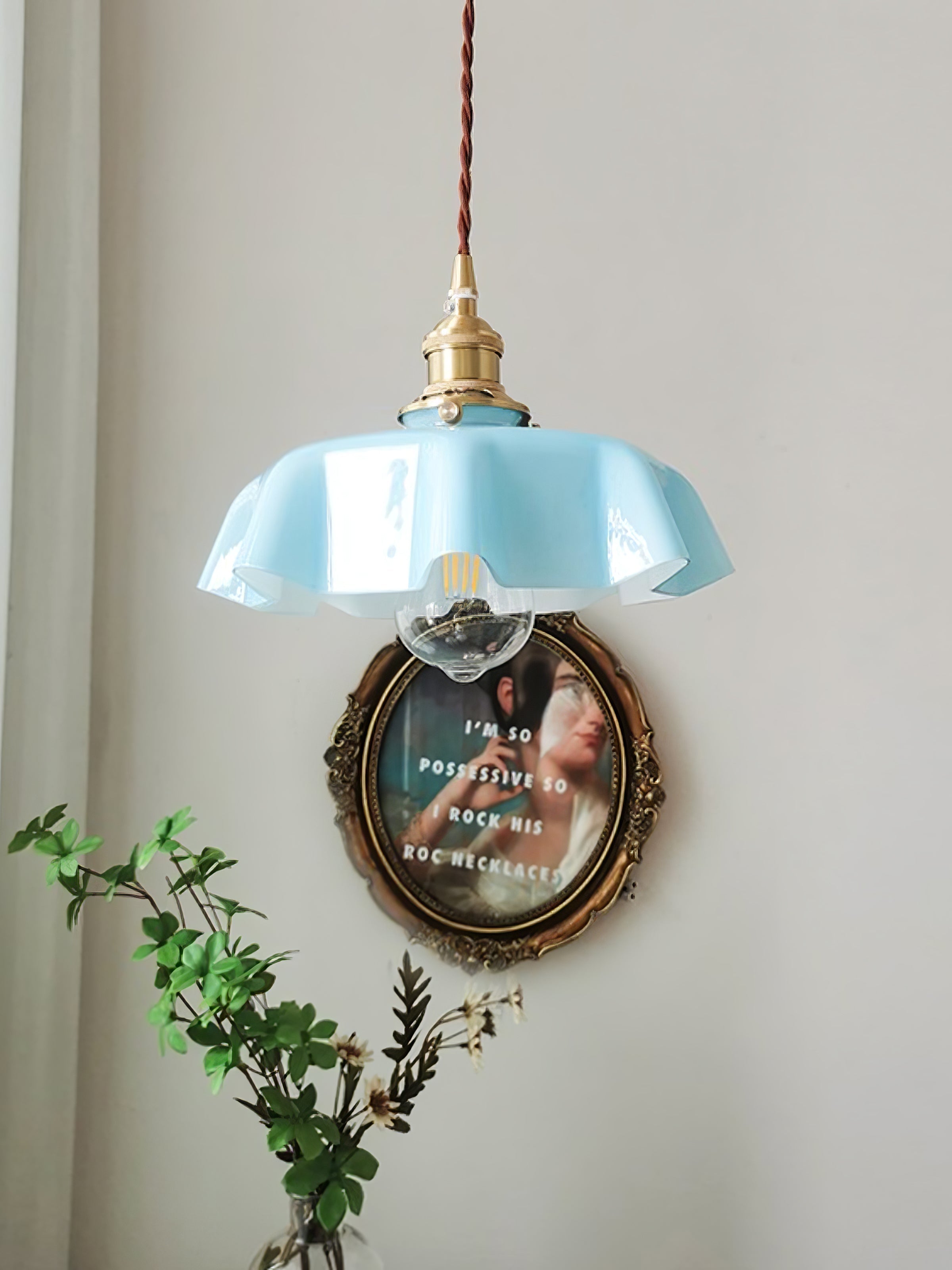 Civen Suspension Fleur  Verre