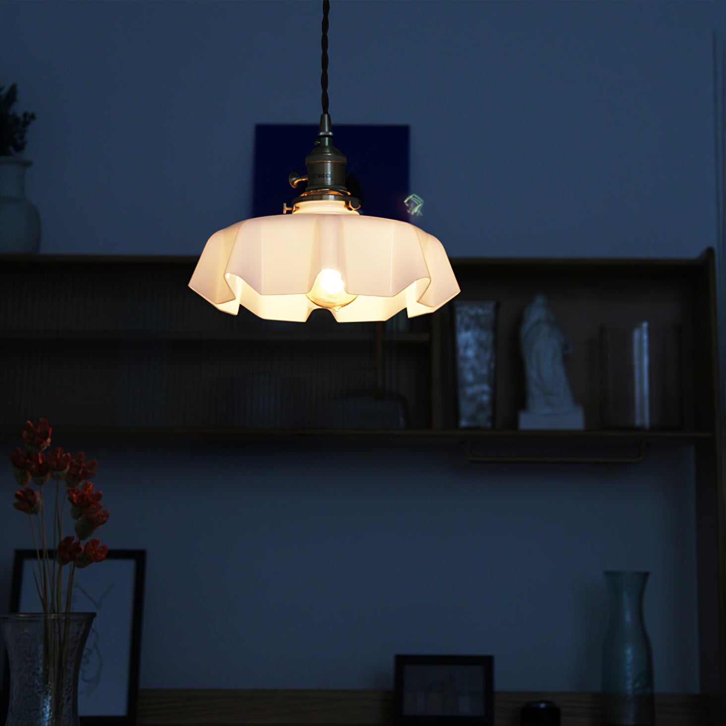 Civen Suspension Fleur  Verre