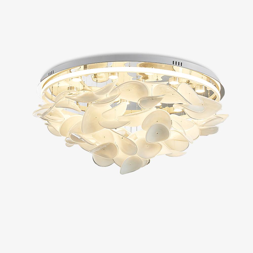 Lustra Lampe de plafond florale française en pétales pour maisons modernes