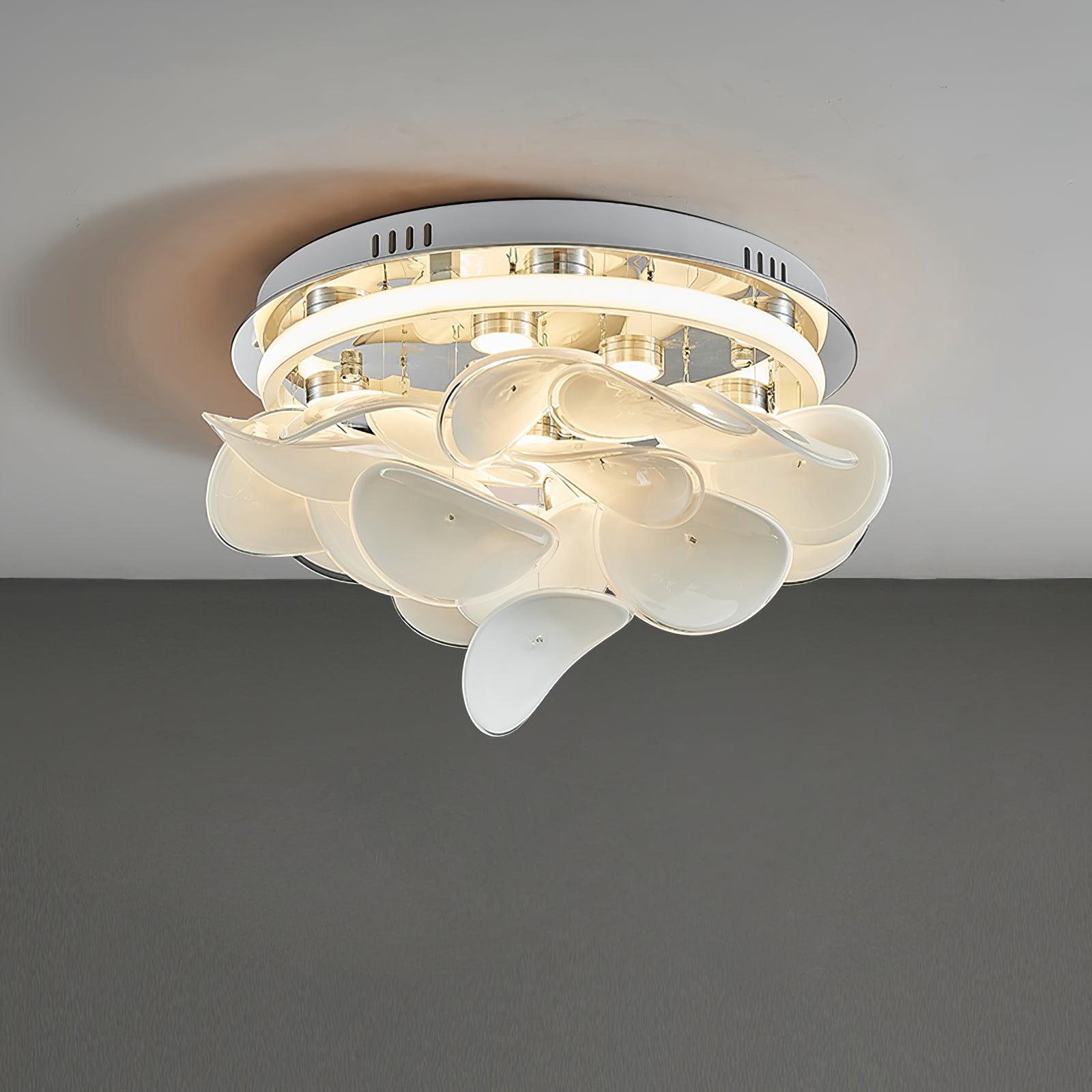 Lustra Lampe de plafond florale française en pétales pour maisons modernes