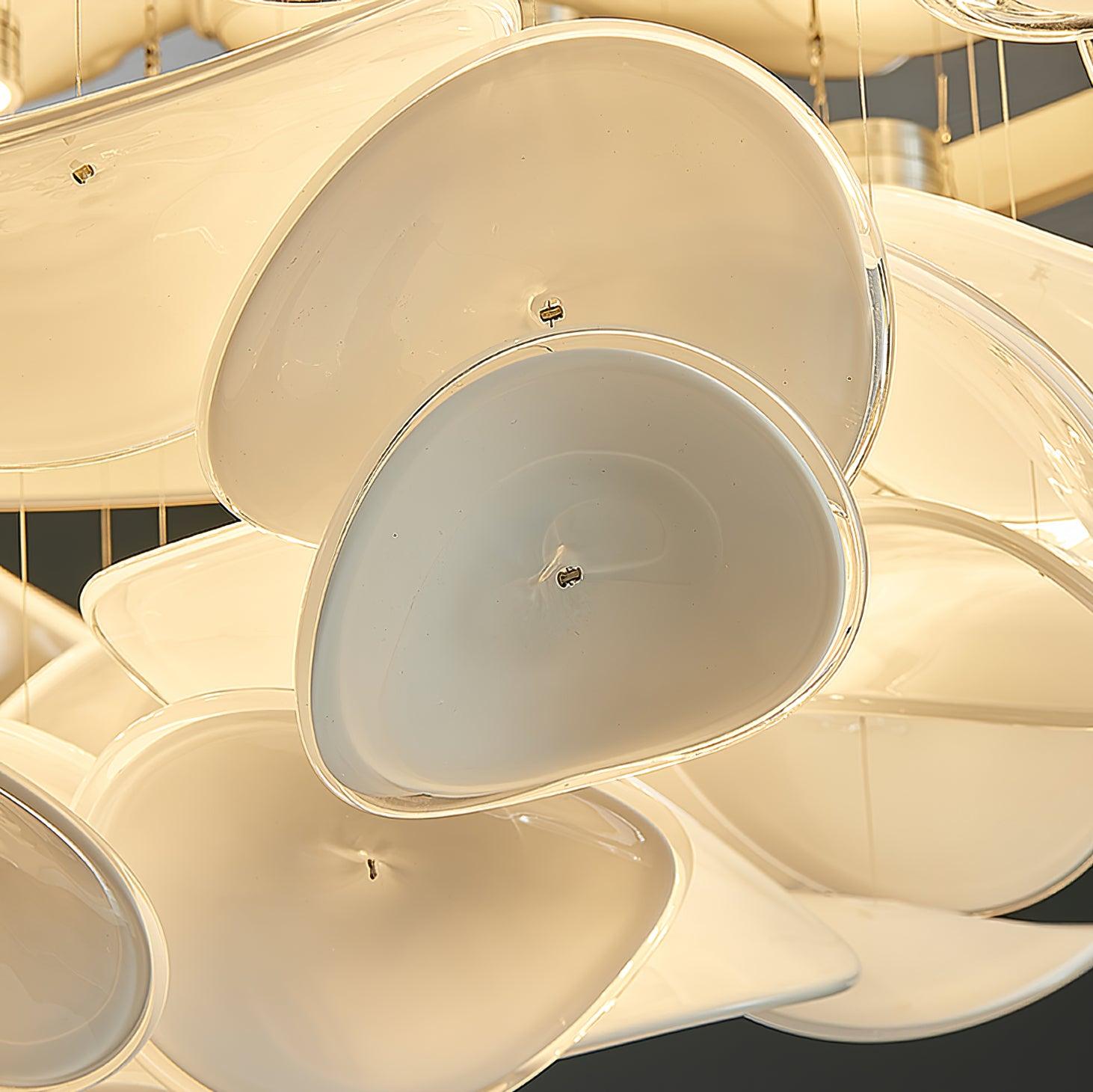 Lustra Lampe de plafond florale française en pétales pour maisons modernes