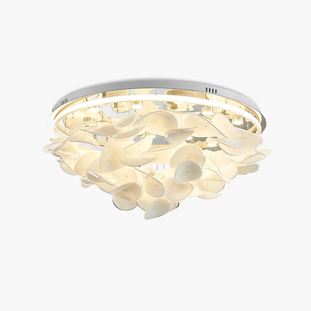 Lustra Lampe de plafond florale française en pétales pour maisons modernes