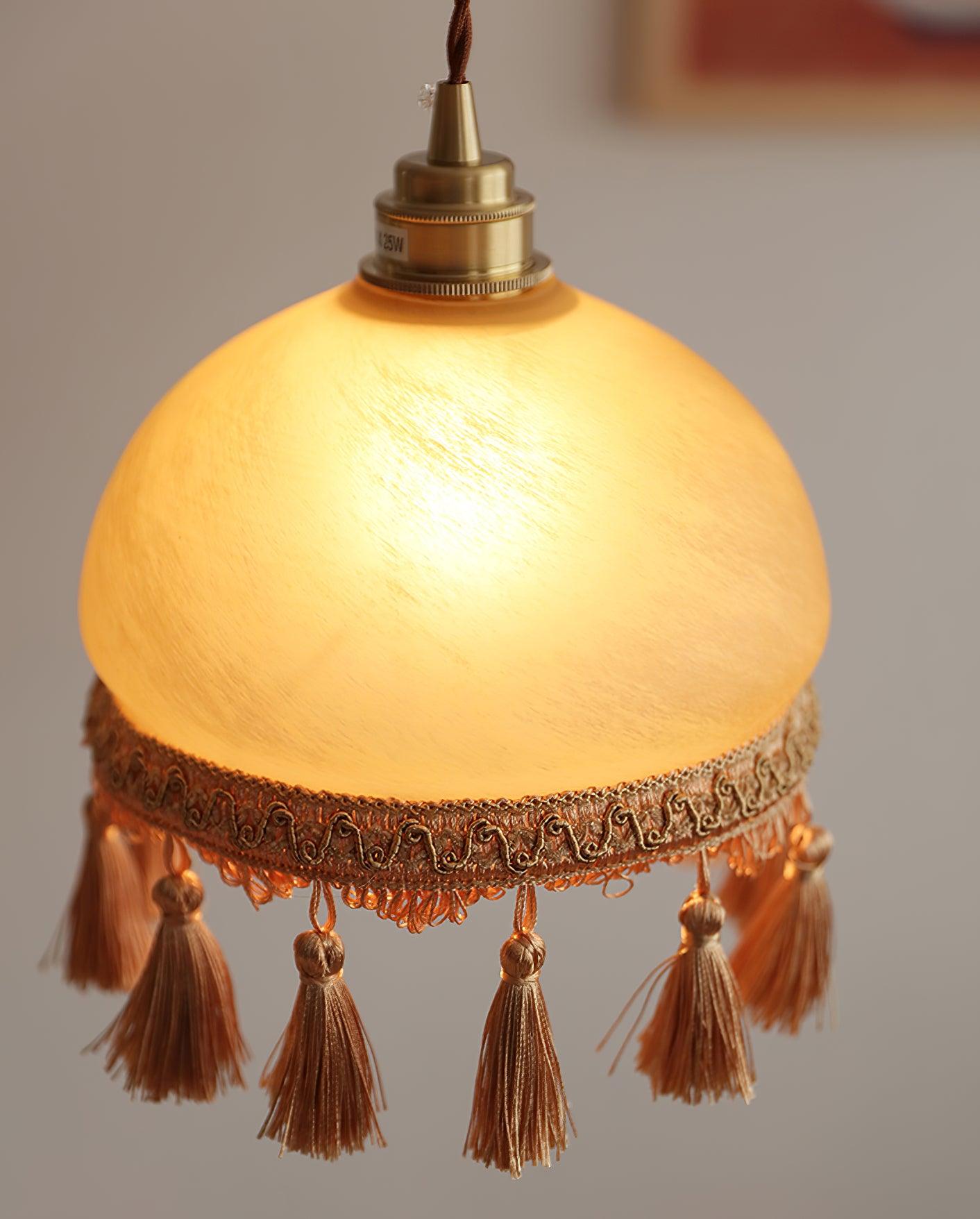 Sycaran Suspension en Tissu avec Franges et Guirlande