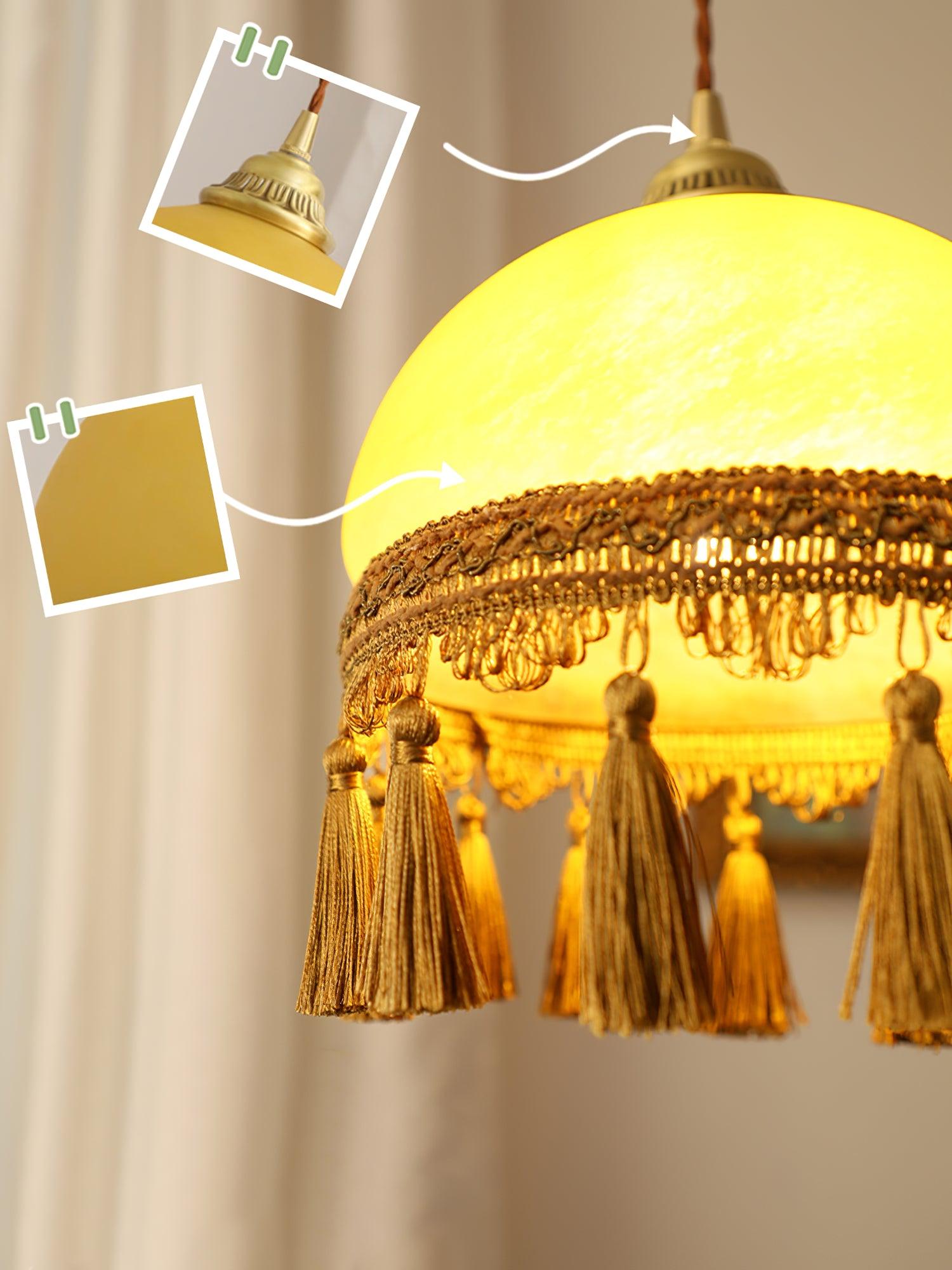 Sycaran Suspension en Tissu avec Franges et Guirlande
