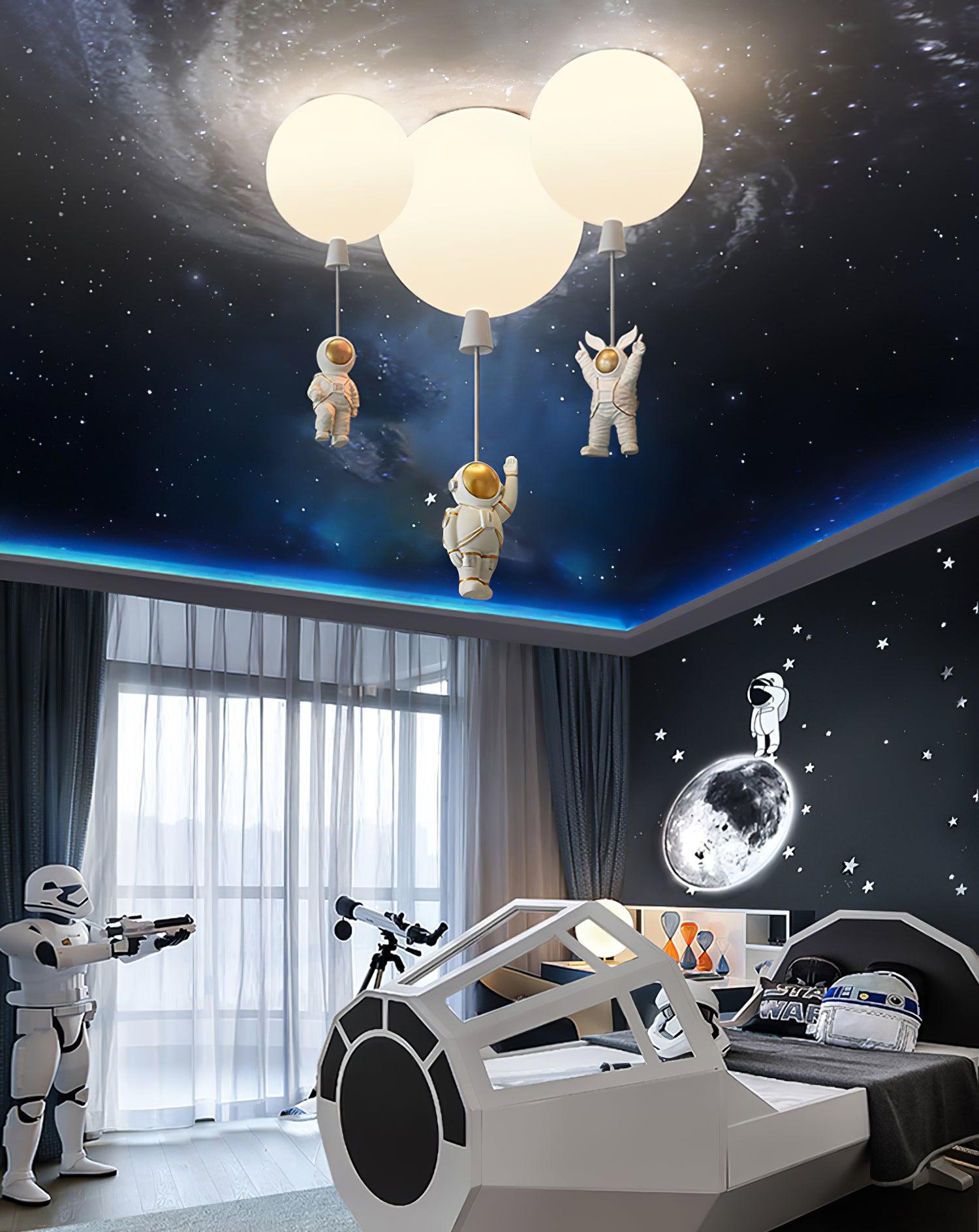 Solara Lampe Plafonnier Acrylique Ballon Astronaute