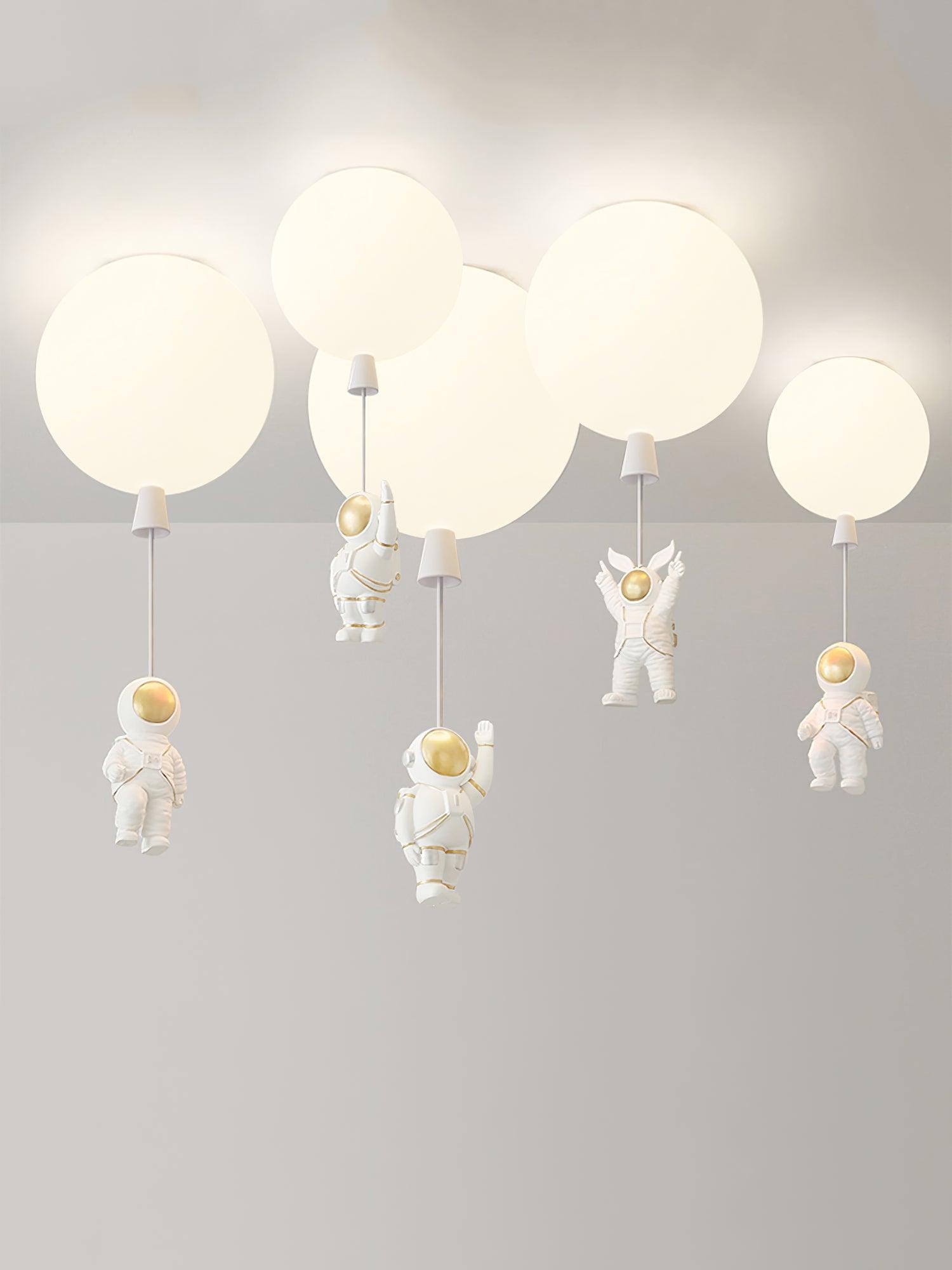 Solara Lampe Plafonnier Acrylique Ballon Astronaute